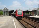 Ein Doppelstock Steuerwagen als RE 5 Koblenz Hbf - Emmerich in Wesel. 19.04.2009