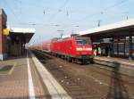 146 016 als RE 6 Dsseldorf Hbf - Minden (Westf.) bei der Einfahrt in Dortmund Hbf. 26.04.2009