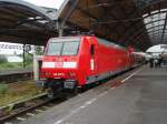 146 007 als RE 2 Mnster (Westf.) Hbf - Mnchengladbach Hbf in Krefeld Hbf. 17.05.2009