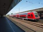 Ein Doppelstock Steuerwagen als RE 2 nach Mnchengladbach Hbf in Mnster (Westf.) Hbf. 24.05.2009