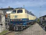 BR 218 333-3 von PRESS zu Gast beim Sommerfest DB Museum Koblenz und war fr den Pendelzug DB Museum <-> Koblenz Hbf im Einsatz. 14.06.2025