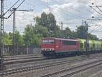 BR 155 191-0 von LDK mit Schttgutwagen bei der Durchfahrt HH-Harburg. 19.06.2025