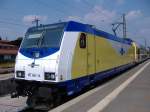 146-14 als ME aus Hamburg Hbf in Uelzen. 21.07.2006
