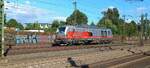 BR 248 005 (VE23) der MKB Güterverkehr bei der Durchfahrt HH-Harburg.  27.Juli 2022