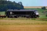 Die ER 20-008, im rabenschwarzen Kleid der MRCE, aufgenommen 08.08.09, auf der Strecke Ulm-Augsburg, kurz nach Mindelaltheim.