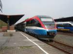 Zwei VT 643 der Prignitzer Eisenbahn als RB 51 Dortmund Hbf - Enschede in Coesfeld (Westf.). 12.04.2009