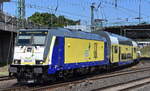 Regionalverkehre Start Deutschland GmbH mit ihrer  246 007  [NVR-Nummer: 92 80 1246 007-9 D-BTH] mit dem RE 5 aus Cuxhaven bei der Einfahrt Bahnhof Hamburg-Harburg am 14.05.25