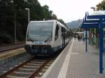Ein RegioSprinter der Rurtalbahn als RB 21 aus Dren Hbf in Heimbach. 29.09.2008