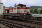 Strabag CZ 741 703 durchfahrt am 27 Mai 2025 solo Decin hl.n. auf den Weg nach Bad Schandau.
