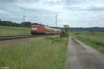 112 006-2 als GoAhead RE80 Ersatzzug 70226 Treuchtlingen - Würzburg bei Oberdachstetten. 08.06.24
