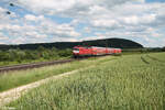 112 131-8 hat Treuchtlingen als RE80 Treuchtlingen - Wrzburg. 10.06.24