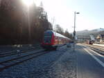 Ein Doppelstock Steuerwagen als RB 97 nach Usseln in Brilon Wald. 01.02.2025
