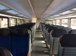 Der Innenraum eines Doppelstockwagens. 26.07.2008