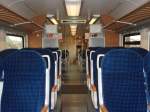 Der Innenraum eines Married-Pair Wagens der Nord-Ostsee-Bahn. 21.03.2009