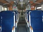 Der Innenraum eines Married-Pair Wagens der Nord-Ostsee-Bahn. 21.03.2009