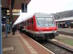 Ein Wittenberger Steuerwagen als RB 20 aus Halle (Saale) Hbf in Eisenach. 15.03.2008
