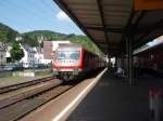 Ein Wittenberger Steuerwagen als RB 93 Emmelshausen - Boppard Sd in Boppard Hbf. 22.05.2009