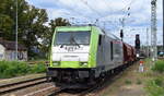 Captrain - RegioBahn Bitterfeld Berlin GmbH mit der ITL Lok  285 118-7  (NVR:  92 88 0076 102-7 B-ITL ) und einem Ganzzug Schüttgutwagen mit Schwenkdach am 10.09.25 Durchfahrt Bahnhof Ruhland. Viele Grüße an den Tf.!!!
