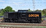LOCON LOGISTIK & CONSULTING AKTIENGESELLSCHAFT mit ihrer  LOCON 218  [NVR-Nummer: 92 80 1203 124-3 D-LOCON], 30.04.25 Höhe Bahnhof Königs Wusterhausen. 