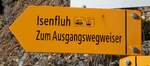 (285'225) - Wegweiser zum PostAuto am 5. M�rz 2026 in Isenfluh