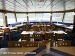 Weitere Fotos:  LIEBENSTEIN  - Der Fahrgast-Salon auf dem Hauptdeck, Blick zum Bug.