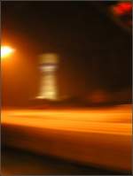 Der Wasserturm in der Nhe des Bahnhofs von Landen fotografiert aus dem fahrenden Zug am 03.02.06. (Hans)