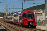CFL 2411 im Bahnhof von Wiltz, nachdem 10 von den Z2 Triebzgen auf dem Weg nach Rumnien sind, pendelt an deren Stelle jetzt die Triebzge der BR 2400 zwischen Kautenbach und Wiltz. 24.06.2025 