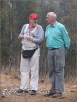 Lew und Bernd nutzen die Pause ebenfalls fr small talk. (30.10.2008)