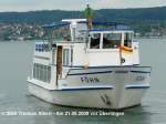 Name:  FHN  / Baujahr: 1986 / Bauwerft: Bodan-Werft in Kressbronn (Deutschland) / Flagge: Deutschland / Lnge: 18,50 m / Breite: 5,00 m / Tiefgang: 1,10 m / 120 Passagiere / Antrieb: MAN 6 Zylinder-Turbo Diesel mit 205 kW (279 PS) bei 1800 UpM (seit 2004) / Eigner~Betreiber: Schifffahrtsbetrieb Heidegger in berlingen / Heimathafen: berlingen / Fahrtgebiet: Bodensee / Schiffs- oder Registriernummer: FN 1007 / Bemerkung: Die  FHN  ist das kleinere der beiden Schiffe des Schifffahrtsbetriebes Heidegger, wird fr Sonder- und Charterfahrten eingesetzt.