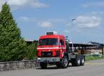 (274'597) - Balkansped - SZ 200'078 - Saurer am 3. Mai 2025 beim Bahnhof Rickenbach-Attikon