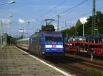 101 102-2  Wir Menschen sind alle gleich  schiebt den IC von Emden nach Cottbus aus berlin Wannsee. Mai 2009