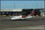 Die ATR 42-600 G-LMSB der Loganair ist am 08.05.2025 aus Kirkwall kommend in Glasgow gelandet.