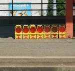 Warten auf Zge: SNCF-Schlusssignale in Genve am 30. Juni 2009