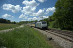 186 455-2 zieht ein ARS Altmann nach Regensburg bei Pölling. 14.05.24