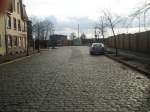 Die Trasse in der Moltkestrae (Lausitzer Strae) in Richtung Spreewaldbahnhof . (16.11.08)