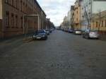 Die Trasse in der Moltkestrae (Lausitzer Strae) in Richtung Stadt . (16.11.08)