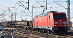 DB Cargo AG, Mainz [D] mit ihrer   185 292-0  [NVR-Nummer: 91 80 6185 292-0 D-DB] und einem gemischten Güterzug Richtung Rbf. Seddin  am 20.03.25 Höhe Bahnhof Rodleben.