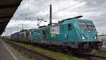 CFL Cargo S. A., Esch-sur-Alzette [L] mit ihre  188 066  [NVR-Nummer: 91 80 6188 066-5 D-CFLCA] und  188 063  [NVR-Nummer: 91 80 6188 063-2 D-CFLCA] + KLV-Zug am Haken am 11.09.25 Höhe Bahnhof Magdeburg-Neustadt.