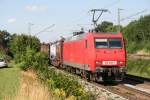 145 050 kommt mit ihrem Gz am 16.7.09 durch Leutersberg.