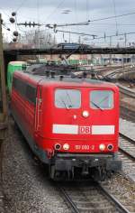 151 050 mit IKE 50181 am 27.03.2008 in Offenburg.
