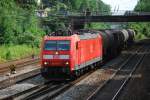 185 022 mit FE 44281 am 28.07.2008 in Offenburg.
