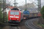 185 101 und 185 127 am 11.04.2008 in Offenburg.