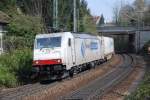 185 581 mit DGS 40163 am 12.04.2008 in Offenburg.