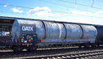 Kesselwagen vom Einsteller GATX Rail Germany GmbH mit der Nr. 33 RIV 80 D-GATXD 7965 022-6 Zas lt. UN-NR. 33/1170 für das Ladegut Ethanol in einem Ganzzug am 17.03.25 Höhe Bahnhof Schönefeld b. Berlin.