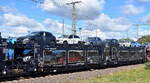 PKW-Transportwageneinheit der französischen CAT France mit der Nr. 23 RIV 87 F-CATFR 4363 144-8 Laaers in einem PKW-Transportzug am 23.09.25 Höhe Bahnhof Magdeburg Hbf. 
