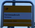 (276'979) - +P-Haltestellenschild - Frstenau, Frstenaubruck - am 19. Juni 2025