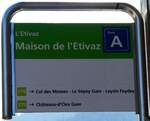 (279'141) - tpc-Haltestellenschild - L'Etivaz, Maison de l'Etivaz - am 17. August 2025