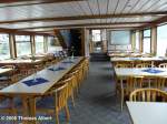 Weitere Fotos:  RHEINKRONE  (1991) - Der Salon auf dem Hauptdeck, Blick nach achtern.