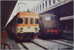 Ebenfalls aus Roma Termini stammt dieses Bild eines FS Ale 801/Ale 940 (oder Ale 803?)und einer FS E. 636 138. 

Analogbild vom Mai 1988 

 
