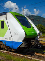 Detailbild des Trenord „Caravaggio“ ETR 421-042 (94 83 4441 842-5 I-TN / 94 83 4441 042-0 I-TN) ein vierteilige Hitachi Caravaggio am 25 Mai 2023 im Bahnhof Domodossola.

Die Trenord S.r.l. (Tn) ist eine italienische Eisenbahngesellschaft, die hauptsächlich den Regionalverkehr in der Region Lombardei betreibt. Die Gesellschaft wurde 2009 durch Fusion der Regionaldirektion von Trenitalia mit der LeNord (Betriebszweig der Ferrovie Nord Milano) mit dem Namen Trenitalia LeNord gegründet. Am 30. April 2011 bekam sie ihren heutigen Namen Trenord.

Trenord betreibt die S-Bahn Mailand, den Malpensa Express und den Regionalverkehr auf den Strecken der Rete Ferroviaria Italiana und Ferrovienord.

Rollmaterial
Das Rollmaterial des Unternehmens besteht aus Elektrolokomotiven, Diesellokomotiven und Wagenzügen, Elektrotriebzügen, Verbrennungstriebwagen und -züge. Es entstand im April 2011 durch die Übernahme der Flotte des Regionalen Personenverkehrs der Trenitalia in den Depots Mailand-Fiorenza, Lecco und Cremona sowie der von LeNord verwalteten Flotte in den Depots Novate Milanese und Iseo.

Das neue Depot Camnago-Lentate wurde 2013 eröffnet. Die Depots Novate und Camnago sind auf die Wartung von Elektrozügen spezialisiert, die Depots in Lecco und Cremona auf die Wartung von Elektrozügen und Triebwagen, und das Depot Iseo ist auf die Wartung von Diesel-Triebwagen spezialisiert. Das Depot Mailand-Fiorenza betreut verschiedene Arten von Elektrofahrzeugen.

Im Jahr 2017 startete die Region Lombardei ein neues Investitionsprogramm, das die Inbetriebnahme von 161 Zügen bis 2025 im Gesamtwert von 1.607 Millionen Euro (1,67 Milliarden) vorsieht. Zusätzlich wurden im Rahmen des Dienstleistungsvertrags neun interoperable Züge von Trenord erworben.

Unter Verwendung der Auktionsrabatte (Option) aus den beiden zuvor vergebenen Aufträgen wurde 2019 der Kauf von 15 weiteren Zügen zusätzlich zu den bereits geplanten 161 Zügen finanziert, wodurch sich die Gesamtbestellung von 176 neuen Zügen auf 176 erhöhte. Die Bestellung dieser 176 Züge unterteilt sich, wie folgt, in:

105 Doppelstock-Elektrozüge vom Typ Hitachi „Caravaggio“, als Baureihe 
ETR 421, ETR 521 oder ETR 521 S1 (ETR von italienisch ElettroTreno Rapido), ähnlich den „ROCK“ der Trenitalia. So hat ein fünfteiliger Zug der Trenord

30 dieselelektrische und -batterien Hybridzügen ATR 803 «Colleoni» von Stadler Rail

41 Elektrozüge vom Typ Alstom Coradia Stream als Baureihe ETR 103 / ETR 104 von der TN „Donizetti“ genannt, ähnlich den „POP“ der Trenitalia.

Die ersten „Caravaggio“-Züge wurden im Mai 2020 in Betrieb genommen, die ersten „Donizetti“-Züge im Juli 2020 und die ersten „Colleoni“-Züge im September 2022.

Einige Züge werden von Ferrovienord oder Trenitalia geleast, andere sind Eigentum der Region Lombardei oder werden von ihr ausgeliehen.

Das eingesetzte Rollmaterial ist wie folgt:

•	Elektrolokomotiven: 
•	E.464 (Bombardier TRAXX P160 DCP)
•	Diesellokomotiven:
•	D.445
•	DE520
•	D.744
•	Reisezugwagen:
•	Niederflur-Reisezugwagen
•	Mittelstreckenwagen (MDVC)
•	Doppelstockwagen Typ 1979  Casaralta 
•	Doppelstockwagen der 1. Serie, Typ NCDP
•	Doppelstockwagen der 2. Serie, Typ CDPTR
•	Elektrotriebzüge (ETR) und Elektrotriebzüge (ALe):
•	Doppelstock-Elektrotriebzüge, Typ Treno Servizio Regionale (TSR)
•	Doppelstock-Elektrotriebzüge, Typ Treno Alta Frequentazione (TAF)
•	Elektrotriebwagen der Baureihen ALe 582
•	ETR 245 (Alstom Coradia Meridian) - Malpensa Express (Flughafenshuttle)
•	ETR 425 und ETR 526 (ähnlich den „Jazz“ von Trenitalia)
•	Doppelstock-Elektrotriebzüge Hitachi „Caravaggio“ ETR 421, ETR 521 und ETR 521 S1 (auch ETR 522) ähnlich den „Rock“ von Trenitalia)
•	Alstom Coradia Stream Elektrotriebzüge „Donizetti“ ETR 103, ETR 104 und ETR 204 (ähnlich den „Pop“ von Trenitalia
•	Diesel- bzw. Hybridzüge (ATR) und Triebwagen (ALn):
•	Dieseltriebwagen ALn 668 von der Trenitalia übernommen
•	Dieseltriebwagen ALn 668, der Serie 130 und 140, von FNM übernommen
•	Dieseltriebwagen ATR 125, Typ Stadler GTW 4/12
•	Dieseltriebwagen ATR 115, Typ Stadler GTW 2/6
•	Hybridtriebzügen ATR 803 „Colleoni“, Typ Stadler FLIRT IBRIDO (dieselelektrisch und -batterie)

Im Jahr 2015 waren 45 % der Trenord-Flotte noch über 35 Jahre alt, das Durchschnittsalter der gesamten Flotte betrug 22 Jahre. Mit der Erneuerung des Rollmaterials sank das Durchschnittsalter der Flotte im Jahr 2021 auf 19 Jahre und im Jahr 2023 auf 15 Jahre. 

Die Trenord verfügt zudem über 4 FLIRT-Züge (ETR 524) aus der TiLo-Flotte, die auf den Strecken S10/RE, S30, S40 und S50 im italienischen Netz eingesetzt werden.